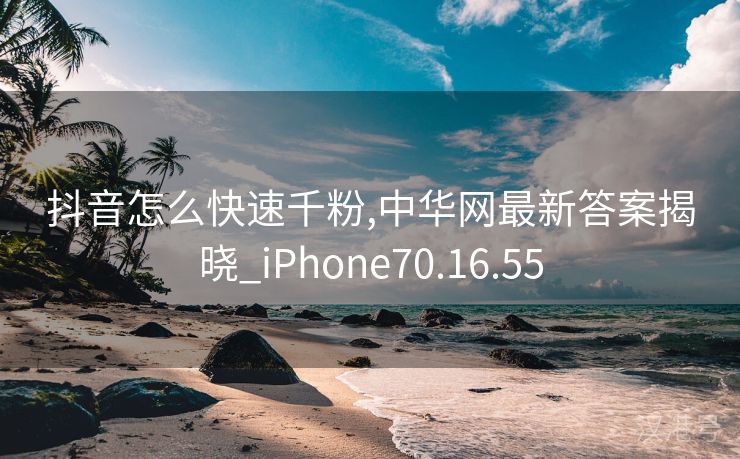 抖音怎么快速千粉,中华网最新答案揭晓_iPhone70.16.55