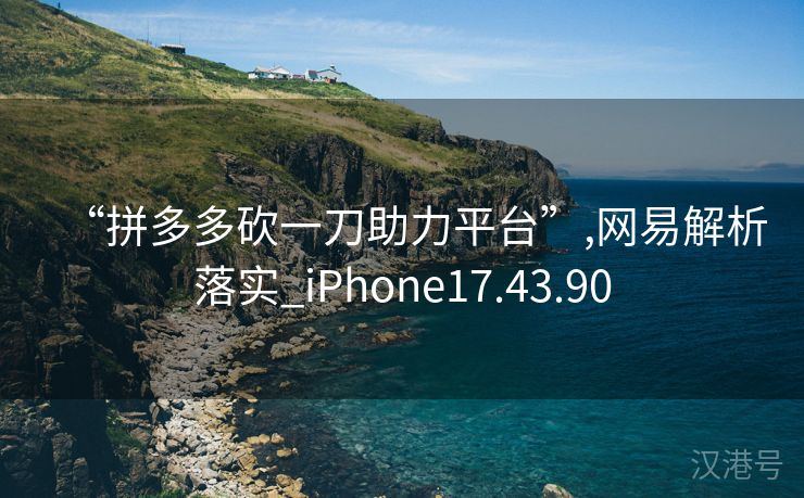 “拼多多砍一刀助力平台”,网易解析落实_iPhone17.43.90