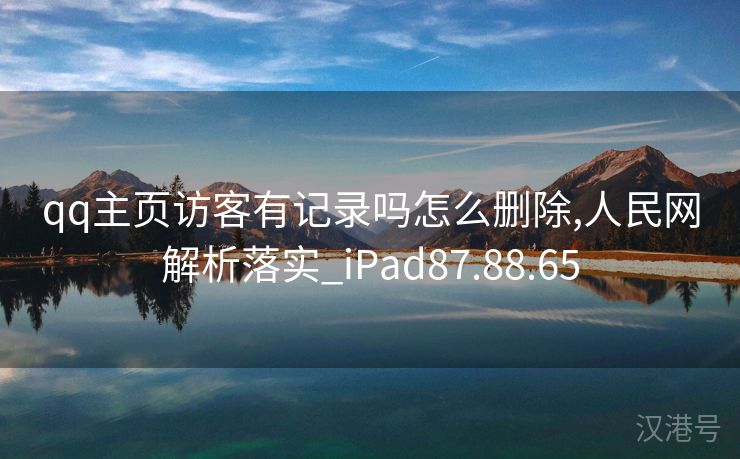 qq主页访客有记录吗怎么删除,人民网解析落实_iPad87.88.65