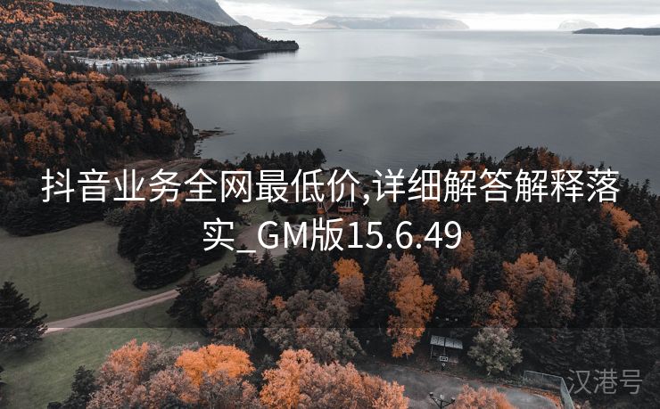 抖音业务全网最低价,详细解答解释落实_GM版15.6.49