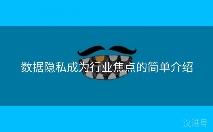 数据隐私成为行业焦点的简单介绍