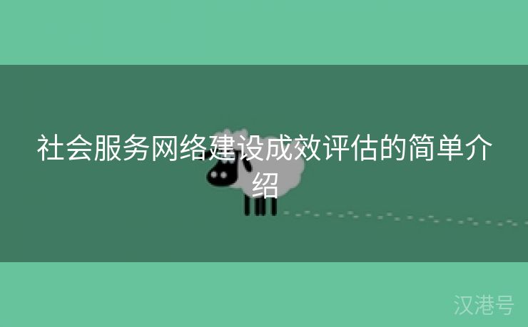 社会服务网络建设成效评估的简单介绍