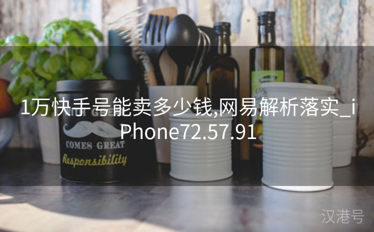 1万快手号能卖多少钱,网易解析落实_iPhone72.57.91