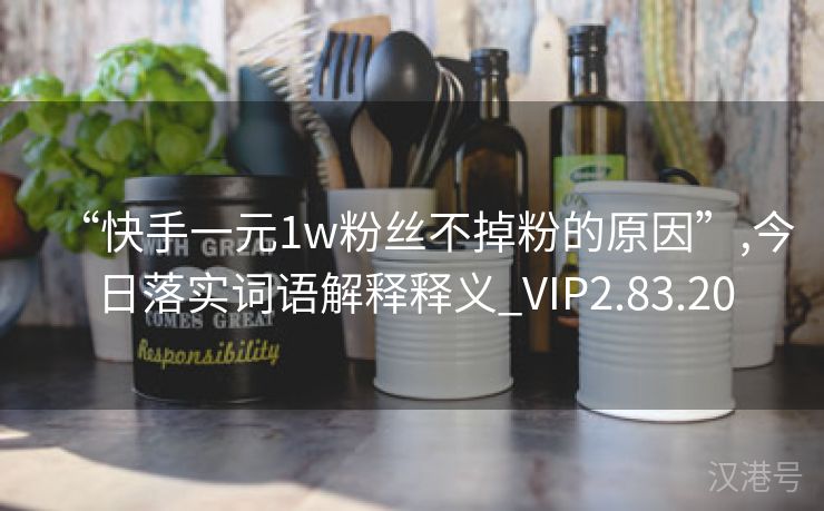 “快手一元1w粉丝不掉粉的原因”,今日落实词语解释释义_VIP2.83.20