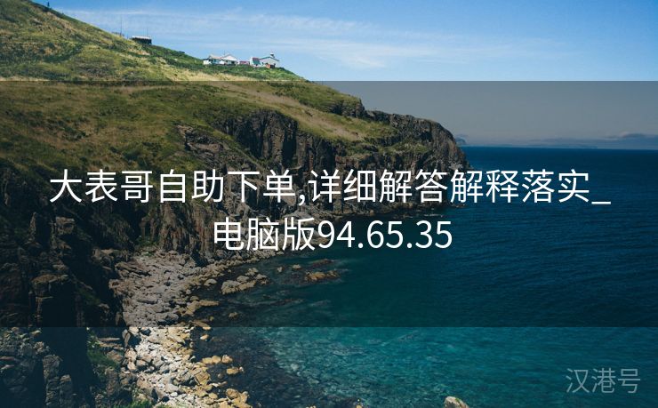 大表哥自助下单,详细解答解释落实_电脑版94.65.35