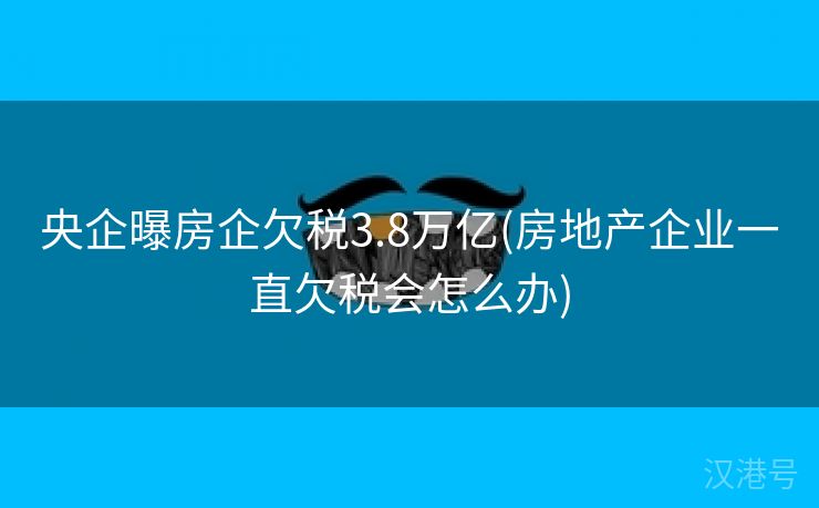 央企曝房企欠税3.8万亿(房地产企业一直欠税会怎么办)