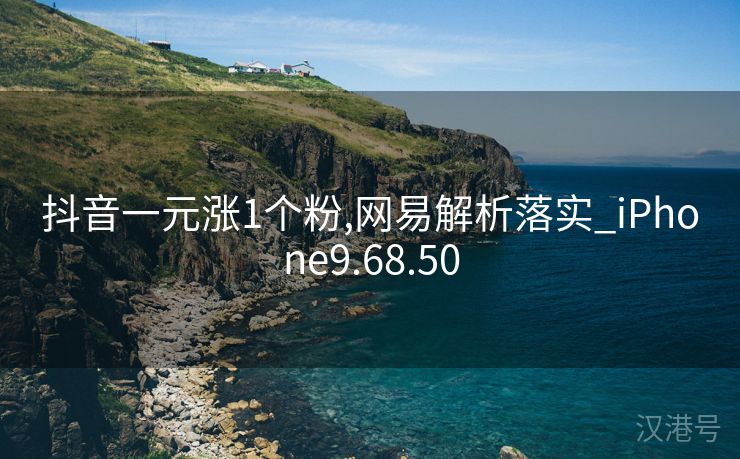 抖音一元涨1个粉,网易解析落实_iPhone9.68.50