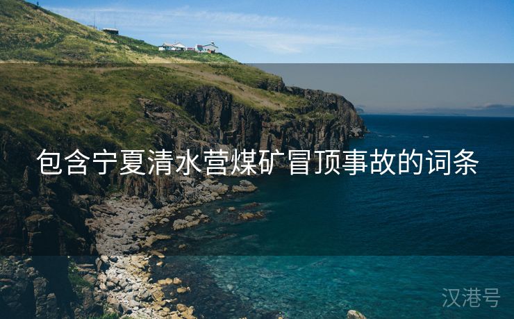 包含宁夏清水营煤矿冒顶事故的词条