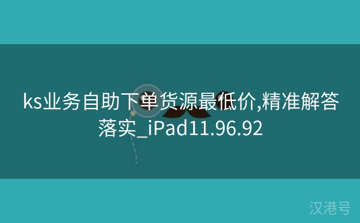 ks业务自助下单货源最低价,精准解答落实_iPad11.96.92