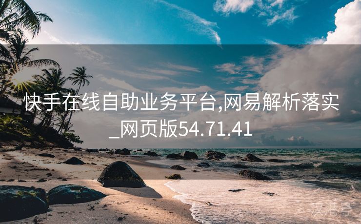 快手在线自助业务平台,网易解析落实_网页版54.71.41