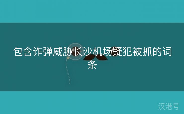 包含诈弹威胁长沙机场疑犯被抓的词条