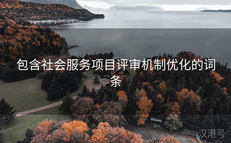 包含社会服务项目评审机制优化的词条