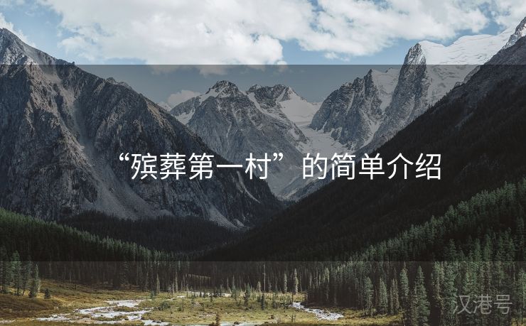 “殡葬第一村”的简单介绍