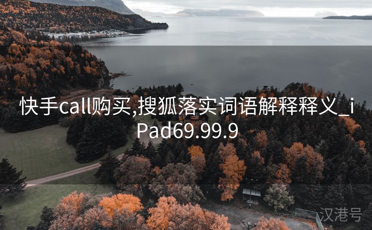 快手call购买,搜狐落实词语解释释义_iPad69.99.9