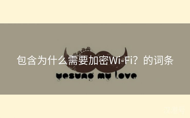 包含为什么需要加密Wi-Fi？的词条