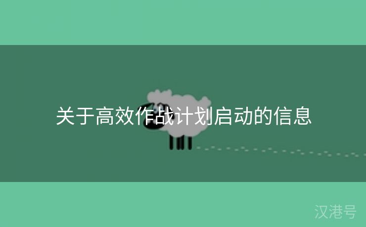 关于高效作战计划启动的信息