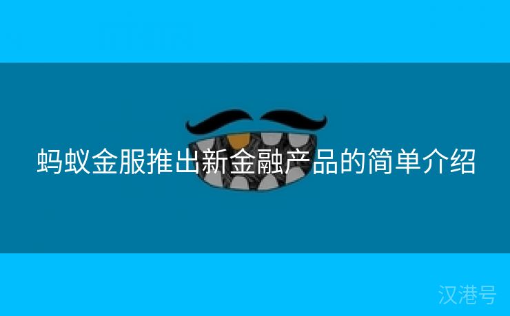 蚂蚁金服推出新金融产品的简单介绍