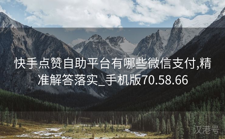 快手点赞自助平台有哪些微信支付,精准解答落实_手机版70.58.66