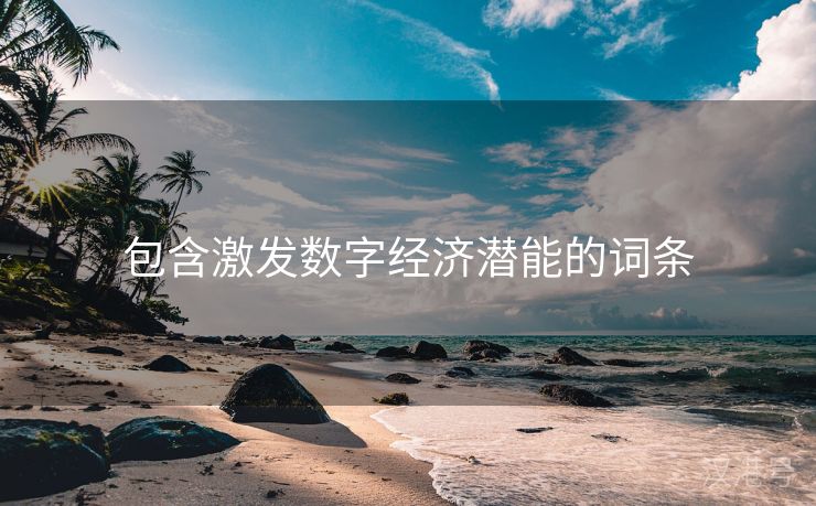 包含激发数字经济潜能的词条