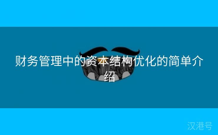 财务管理中的资本结构优化的简单介绍