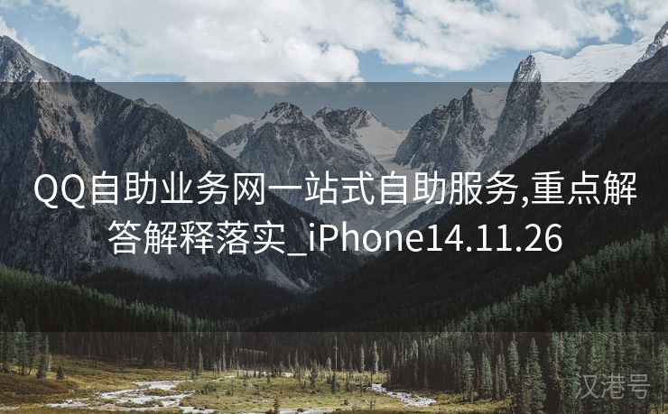 QQ自助业务网一站式自助服务,重点解答解释落实_iPhone14.11.26