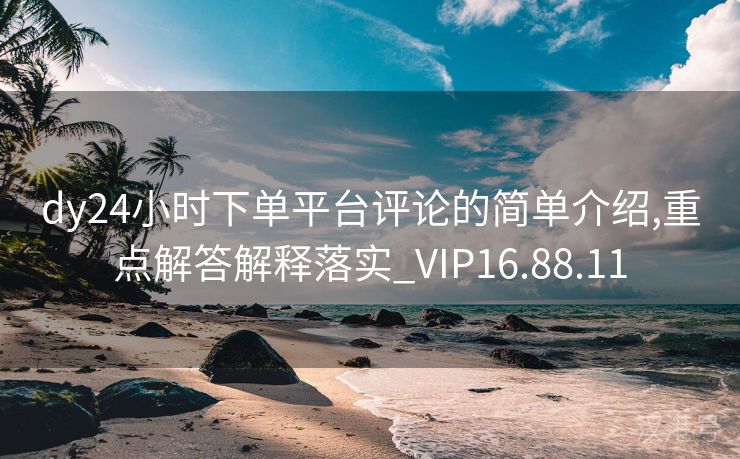 dy24小时下单平台评论的简单介绍,重点解答解释落实_VIP16.88.11