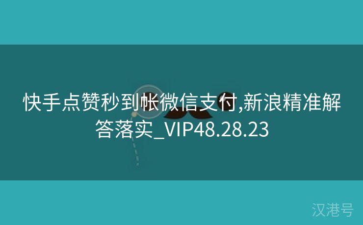 快手点赞秒到帐微信支付,新浪精准解答落实_VIP48.28.23