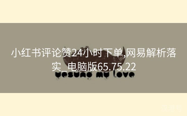 小红书评论赞24小时下单,网易解析落实_电脑版65.75.22