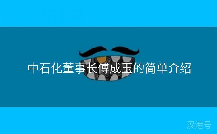 中石化董事长傅成玉的简单介绍