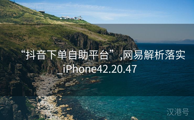 “抖音下单自助平台”,网易解析落实_iPhone42.20.47