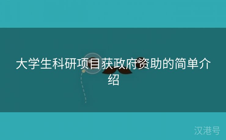 大学生科研项目获政府资助的简单介绍