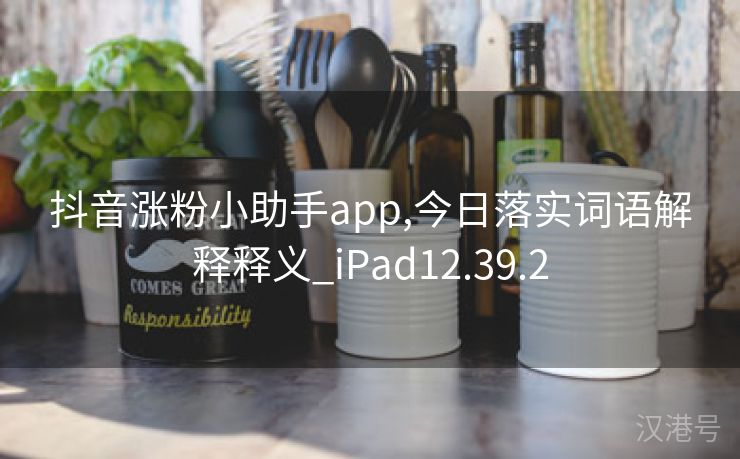 抖音涨粉小助手app,今日落实词语解释释义_iPad12.39.2