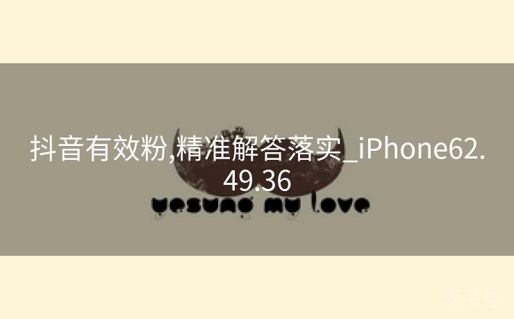 抖音有效粉,精准解答落实_iPhone62.49.36