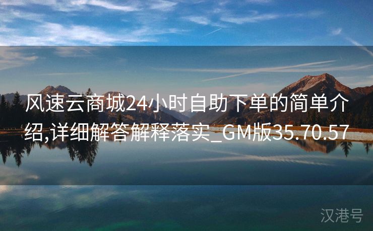 风速云商城24小时自助下单的简单介绍,详细解答解释落实_GM版35.70.57