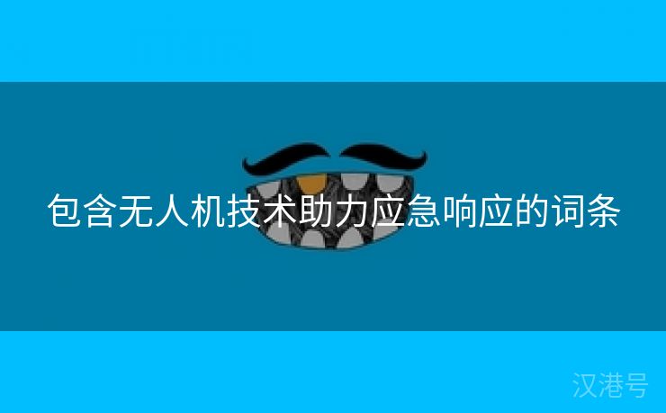 包含无人机技术助力应急响应的词条