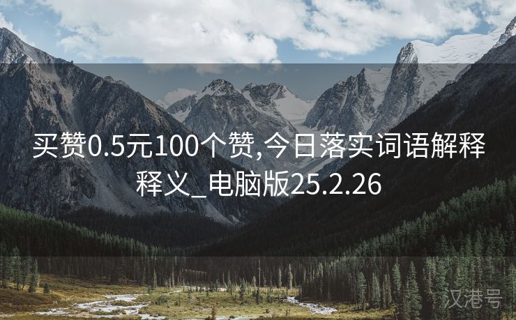 买赞0.5元100个赞,今日落实词语解释释义_电脑版25.2.26