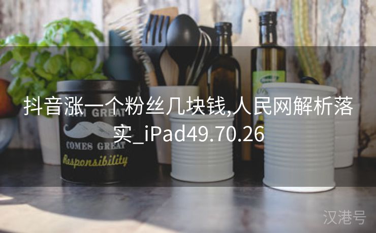 抖音涨一个粉丝几块钱,人民网解析落实_iPad49.70.26