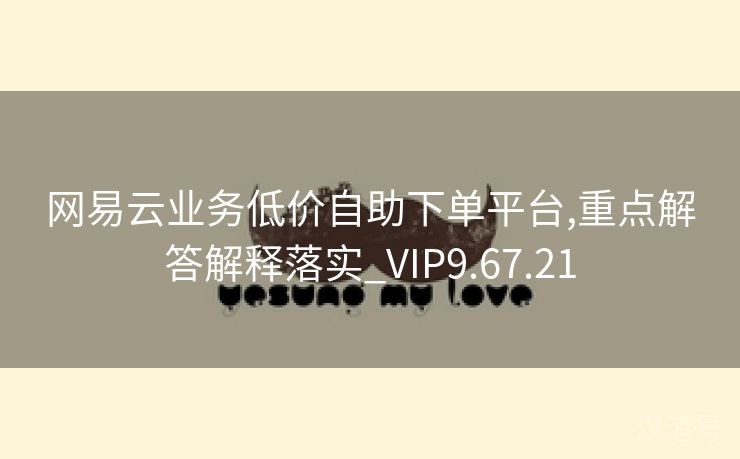 网易云业务低价自助下单平台,重点解答解释落实_VIP9.67.21